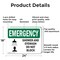 Signmission Shower And Eyewash Do Not Block With Symbol, 24 in W x Rectangle, Aluminum OS-2PACK-EM-A-1824-L-10420 - alternate 3